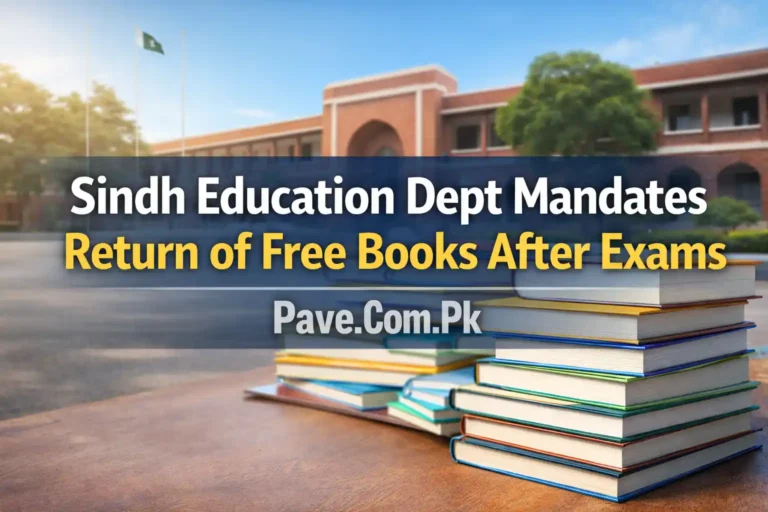 Sindh Education Dept Mandates Return of Free Books After Exams