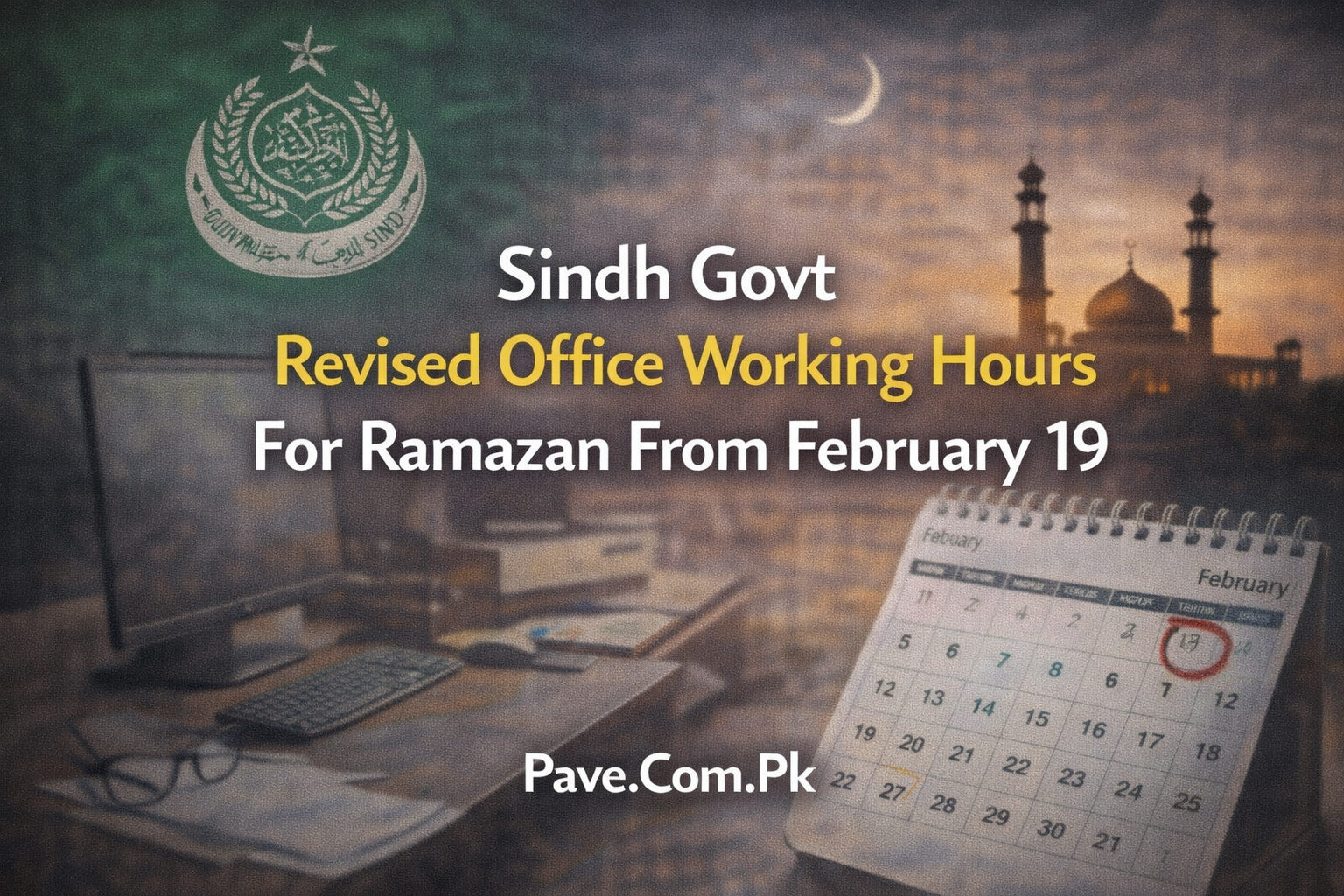 Sindh Govt Revised Office Working Hours for Ramazan From February 19