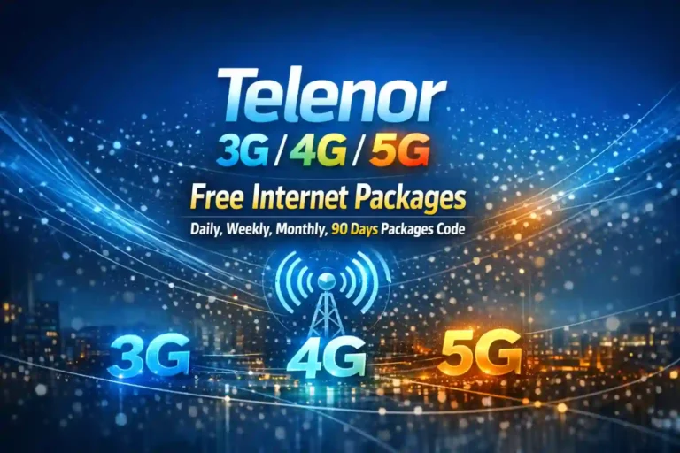 Telenor 3G/4G/5G Free Internet Packages – Daily, Weekly, Monthly, 90 Days Packages Code 13 Telenor 3G/4G/5G Free Internet Packages – Daily, Weekly, Monthly, 90 Days Packages Code