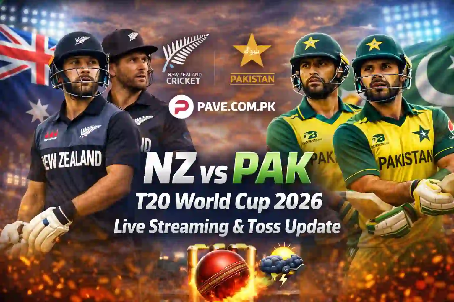 NZ vs PAK T20 World Cup 2026 – Live Streaming & Toss Update 1 NZ vs PAK T20 World Cup 2026 – Live Streaming & Toss Update