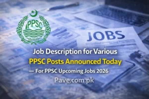 Job Description for Various PPSC Posts Announced Today For PPSC Upcoming Jobs 2026 4 Job Description for Various PPSC Posts Announced Today For PPSC Upcoming Jobs 2026